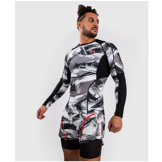 Venum rashguard Electron 3.0 - šedá/červená, VENUM-04551-618