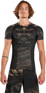 Venum Gorilla Jungle rashguard s krátkým rukávem - černá/béžová, VENUM-05077-228