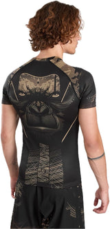 Venum Gorilla Jungle rashguard s krátkým rukávem - černá/béžová, VENUM-05077-228