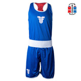 POŠKOZENÉ : Fighter boxerský oboustranný dres červená/modrá RBSF-0304