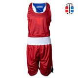 Fighter boxerský oboustranný dres tílko a trenky červená/modrá  RBSF-0304