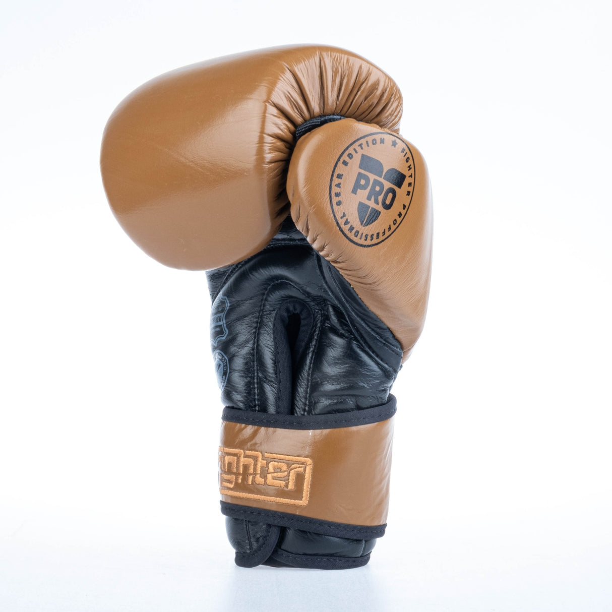 Boxerské rukavice Fighter Pro - hnědá, FBG-PRO-003