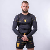 Rashguard Fighter Lines Gold - černá/zlatá, FRSG-LNG