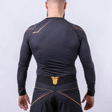 Rashguard Fighter Lines Gold - černá/zlatá, FRSG-LNG