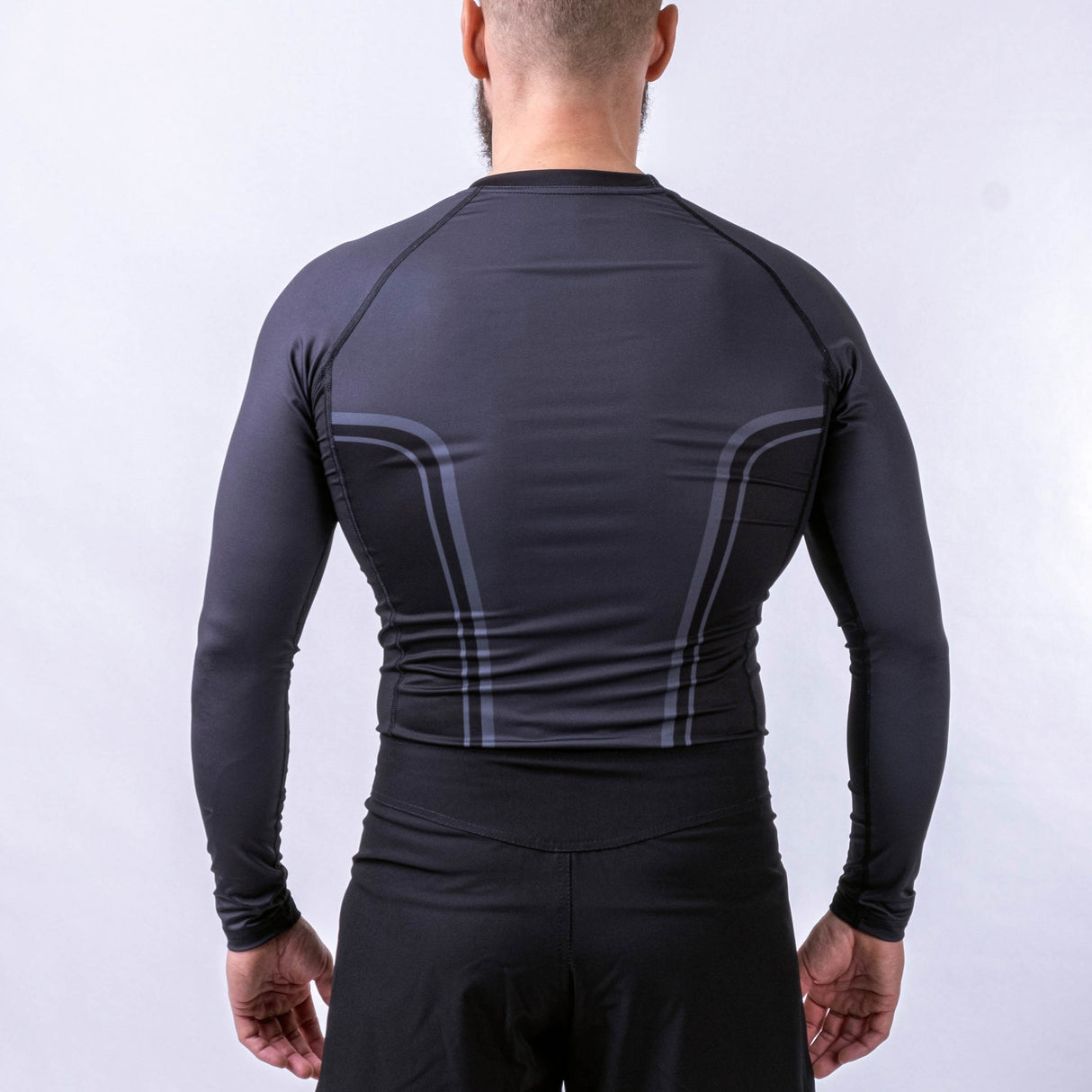 Rashguard Fighter Lines - černá, FRSG-LN