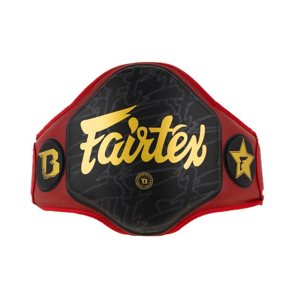 Booster x Fairtex lapa na tělo pro trenéry, černá/červená, FXB BP WINE RED