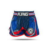 King Classic Muay Thai trenky - modrá/červená,  KPB FLAG 2