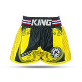 King Classic Muay Thai trenky - žlutá/černá,  KPB FLAG 3