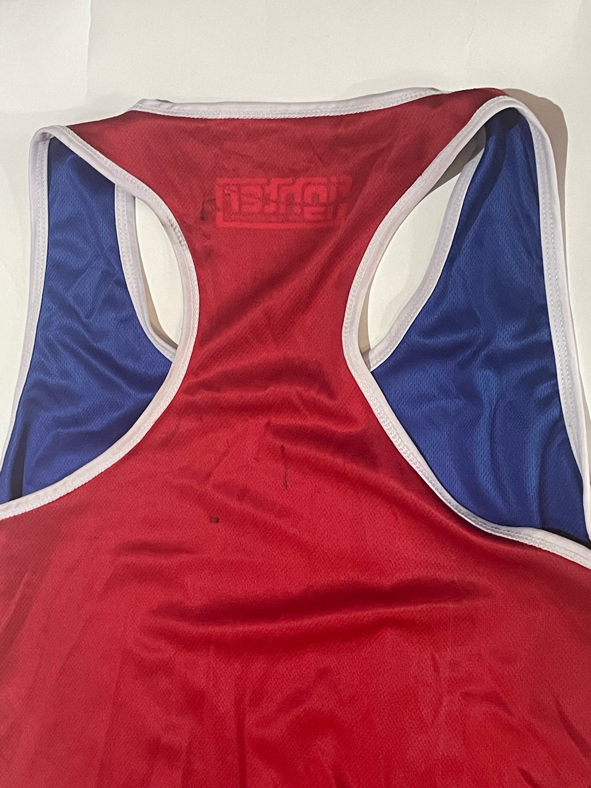 POŠKOZENÉ : Fighter boxerský oboustranný dres červená/modrá RBSF-0304