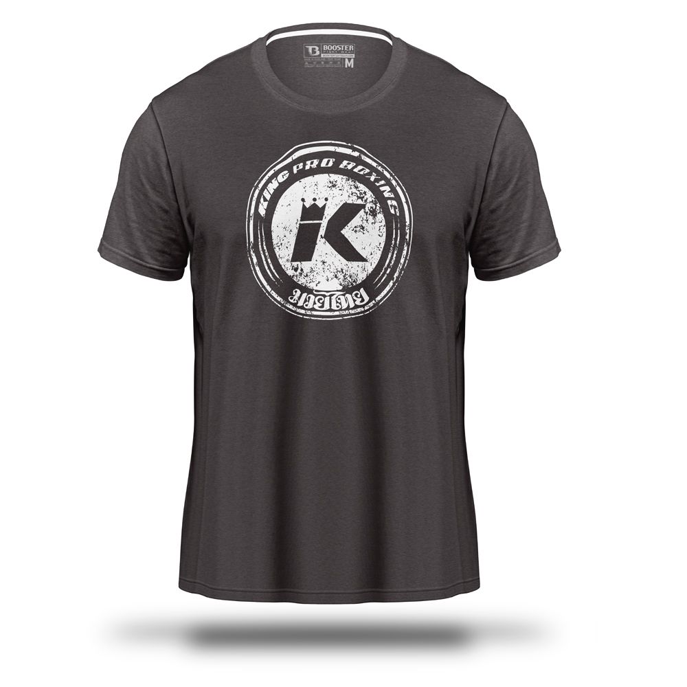 Tréninkové triko King Pro Boxing - šedá, KPB Logo Grey