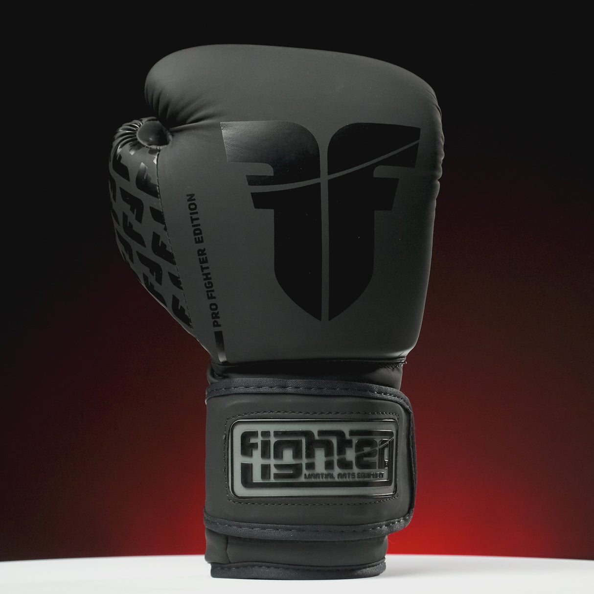 Boxerské rukavice Fighter Pro PU - černá, FBG-PRP-001