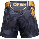 Top Ten MMA trenky Black Force Camo - černá/zlatá, 18154-99