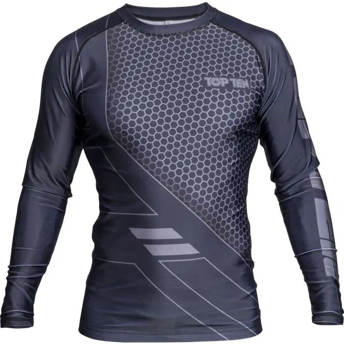 Top Ten rashguard s dlouhým rukávem "COMBat" - černá, 14124