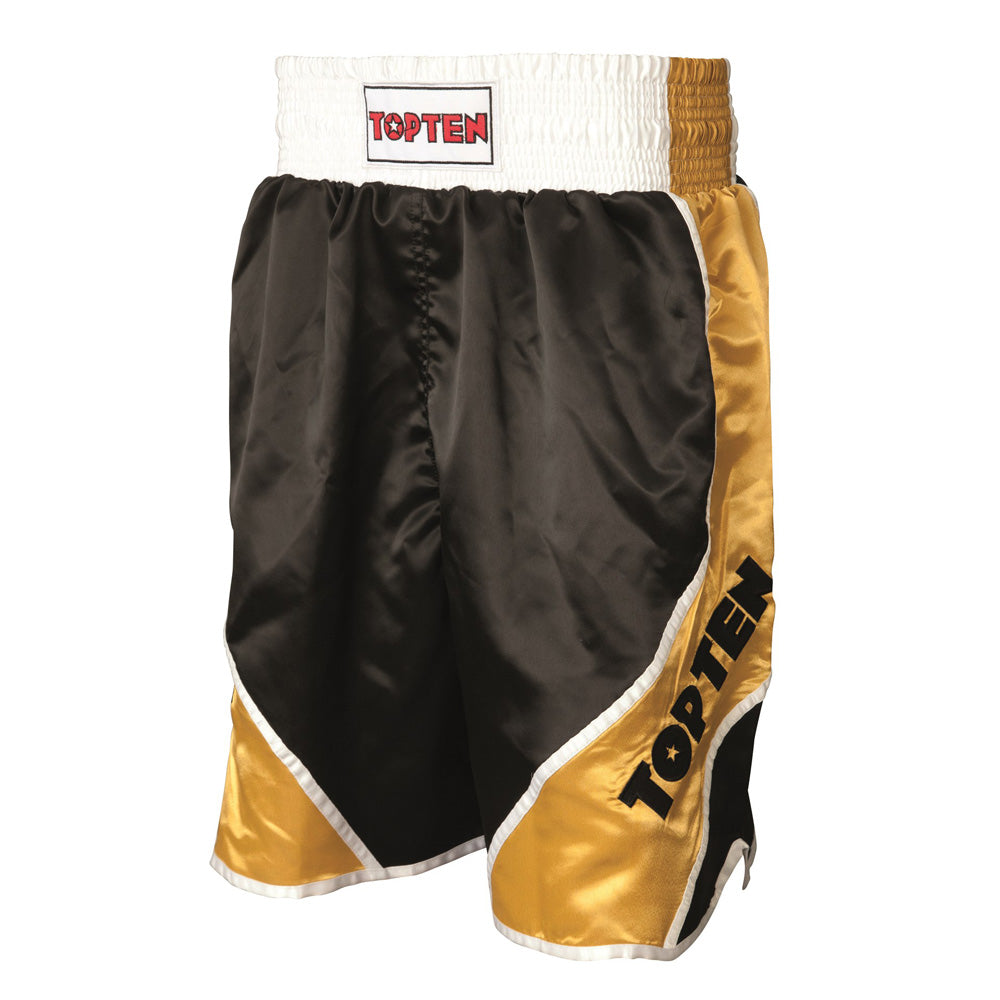 TOP TEN Boxerské trenky Shiny - černá/zlatá, 1823-92