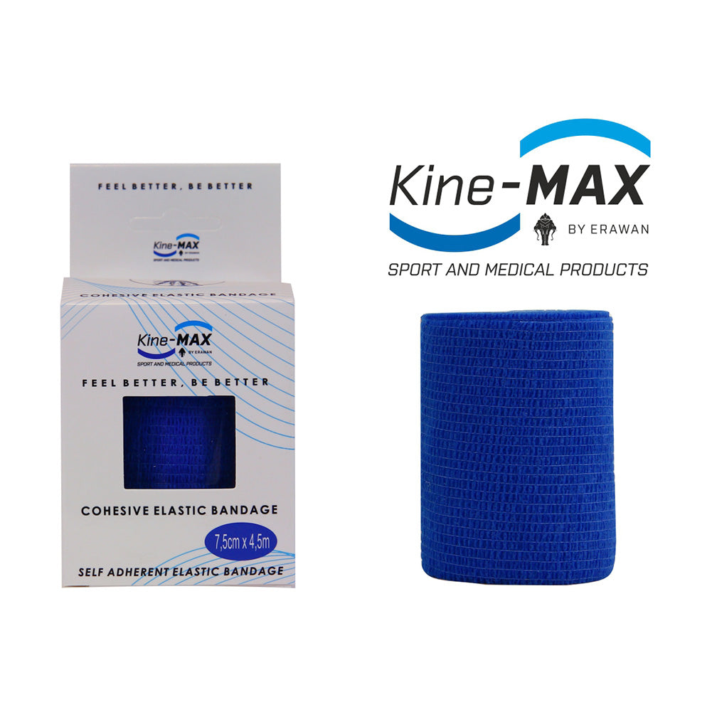 Kine-MAX Samofixační elastické obinadlo-5cm,7,5cm,10cm - modrá, CEB5BLU,CEB7BLU,CEB10BLU