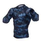 Rash guard Fighter - Urban Camo - modrá, FRG-09