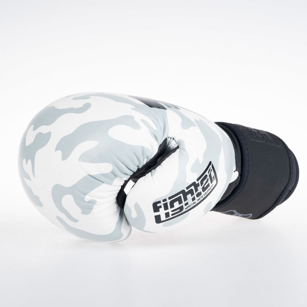 Boxerské rukavice Fighter SIAM - bílá/camo, FBG-003CWH