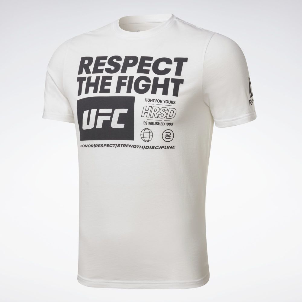 Reebok UFC Fan Gear triko - bílá, FU1292