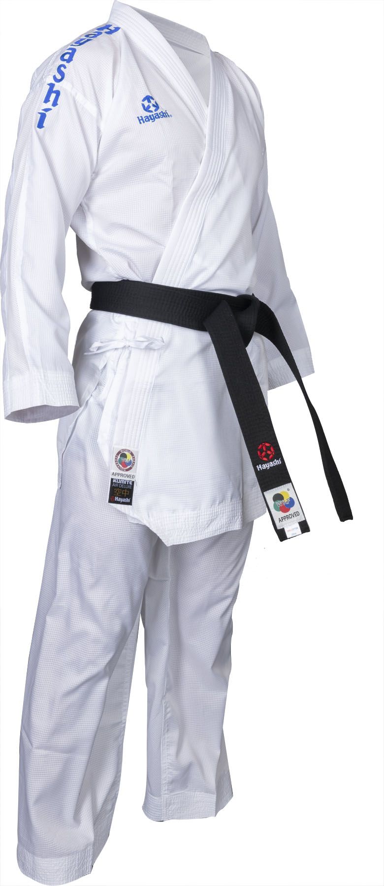 Hayashi kumite kimono AirDeluxe - WKF approved, bílá/modrá, 0474-11