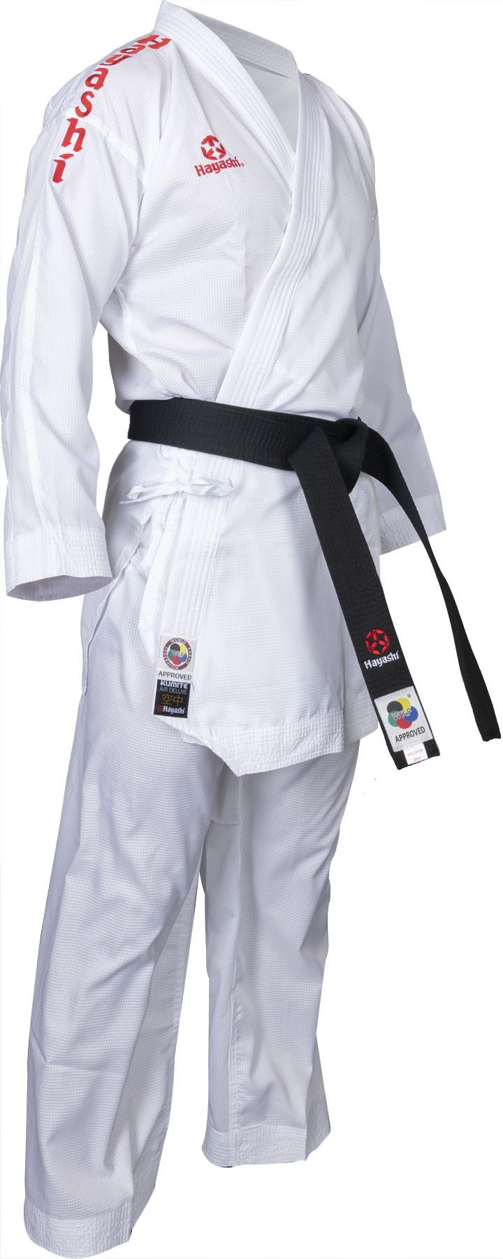 Hayashi kumite kimono AirDeluxe - WKF approved, bílá/červená, 0474-11