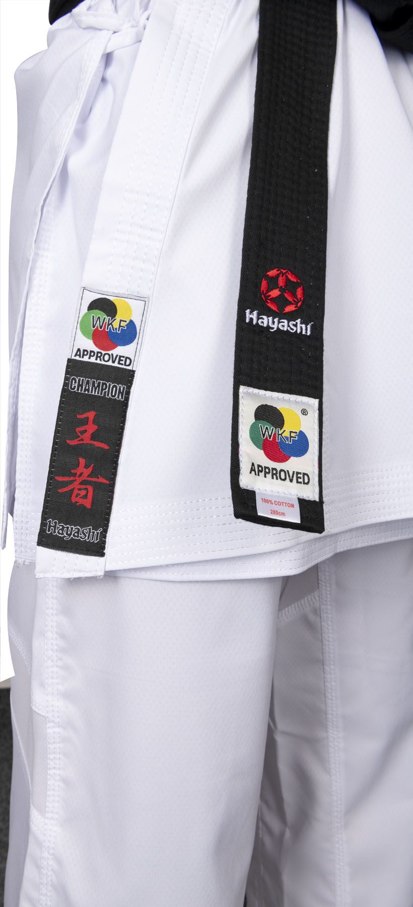 Hayashi kumite kimono Flexz WKF approved - Bílá/červená, 043-14